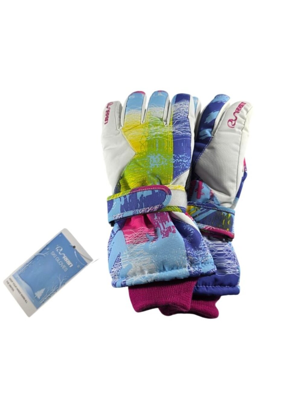 Runrrin Waterproof Ski Gloves Small Adjustable Strap Winter Gear